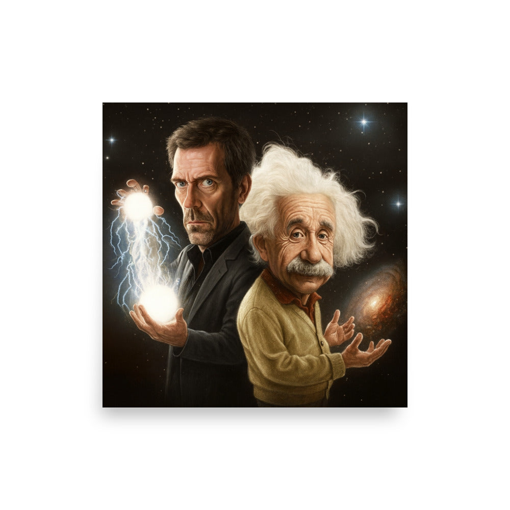 Einstein and House paper poster
