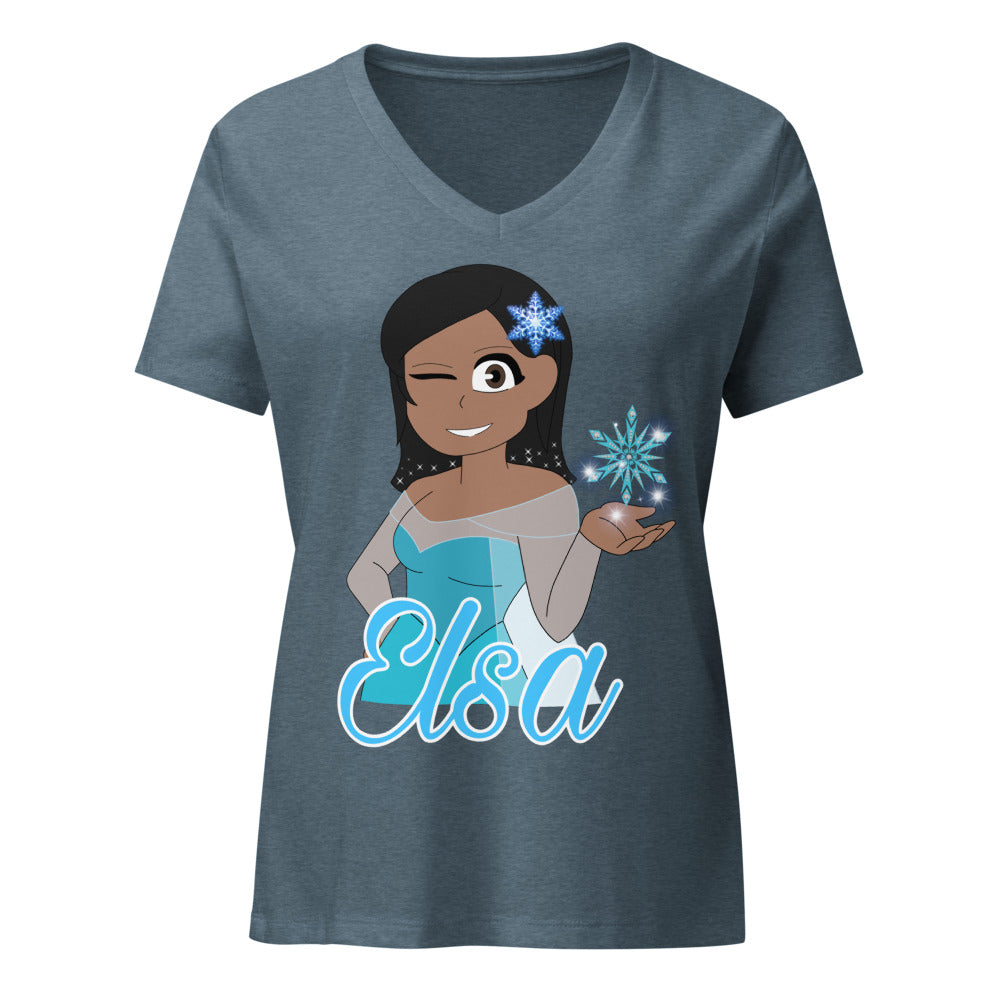 Elsa Women's Relaxed V-Neck T-Shirt