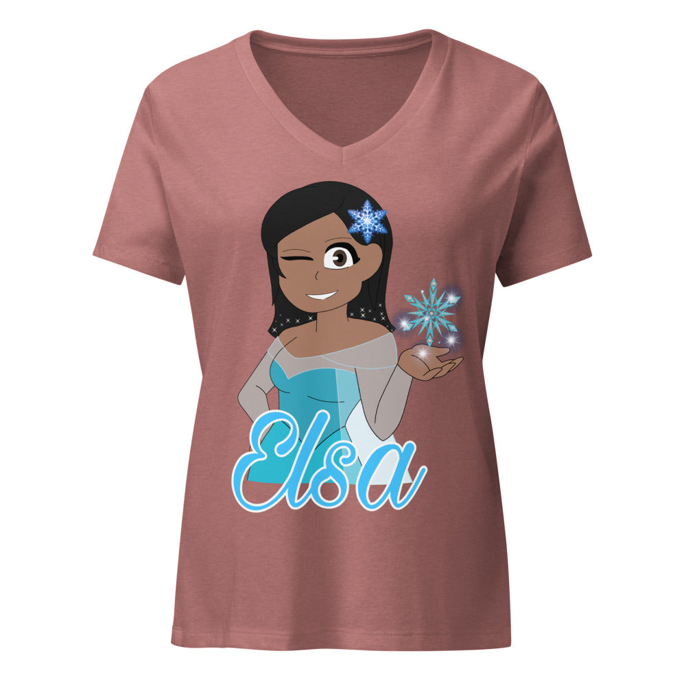 Elsa Women's Relaxed V-Neck T-Shirt