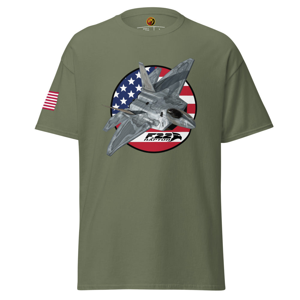 Growling Sidewinder - F-22 Raptor Classic T-Shirt – Crowdmade