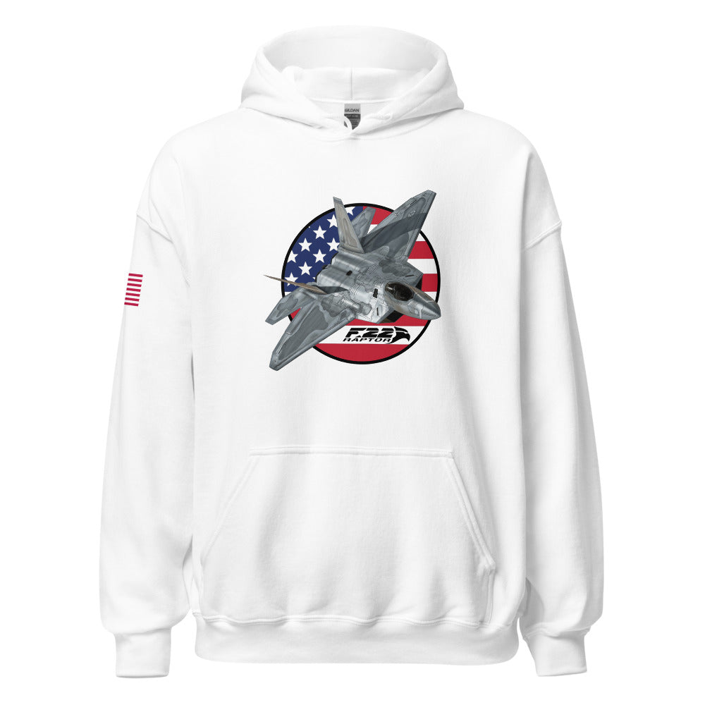 Growling Sidewinder - F-22 Raptor On Premium Hoodie – Crowdmade