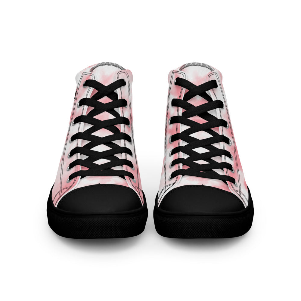 Flaming Skull Heart Ladies High Tops