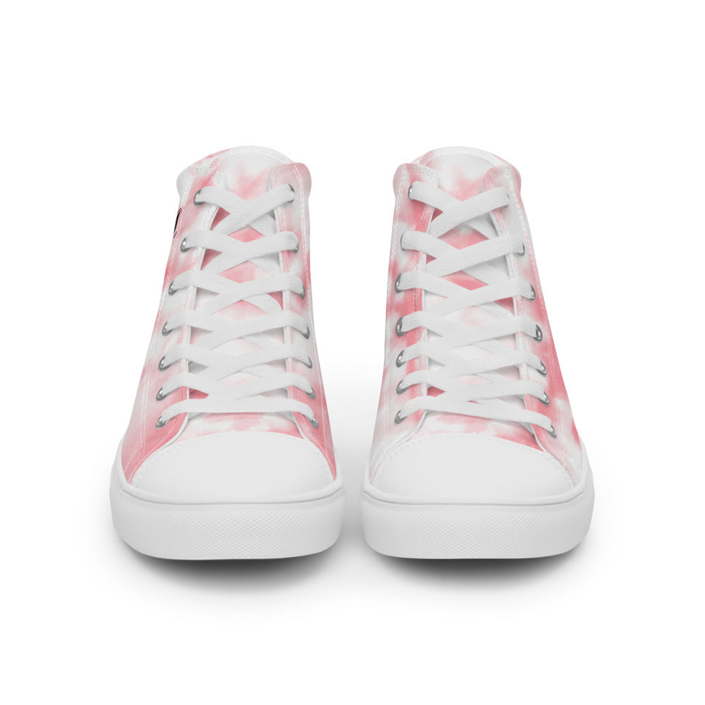 Flaming Skull Heart Ladies High Tops