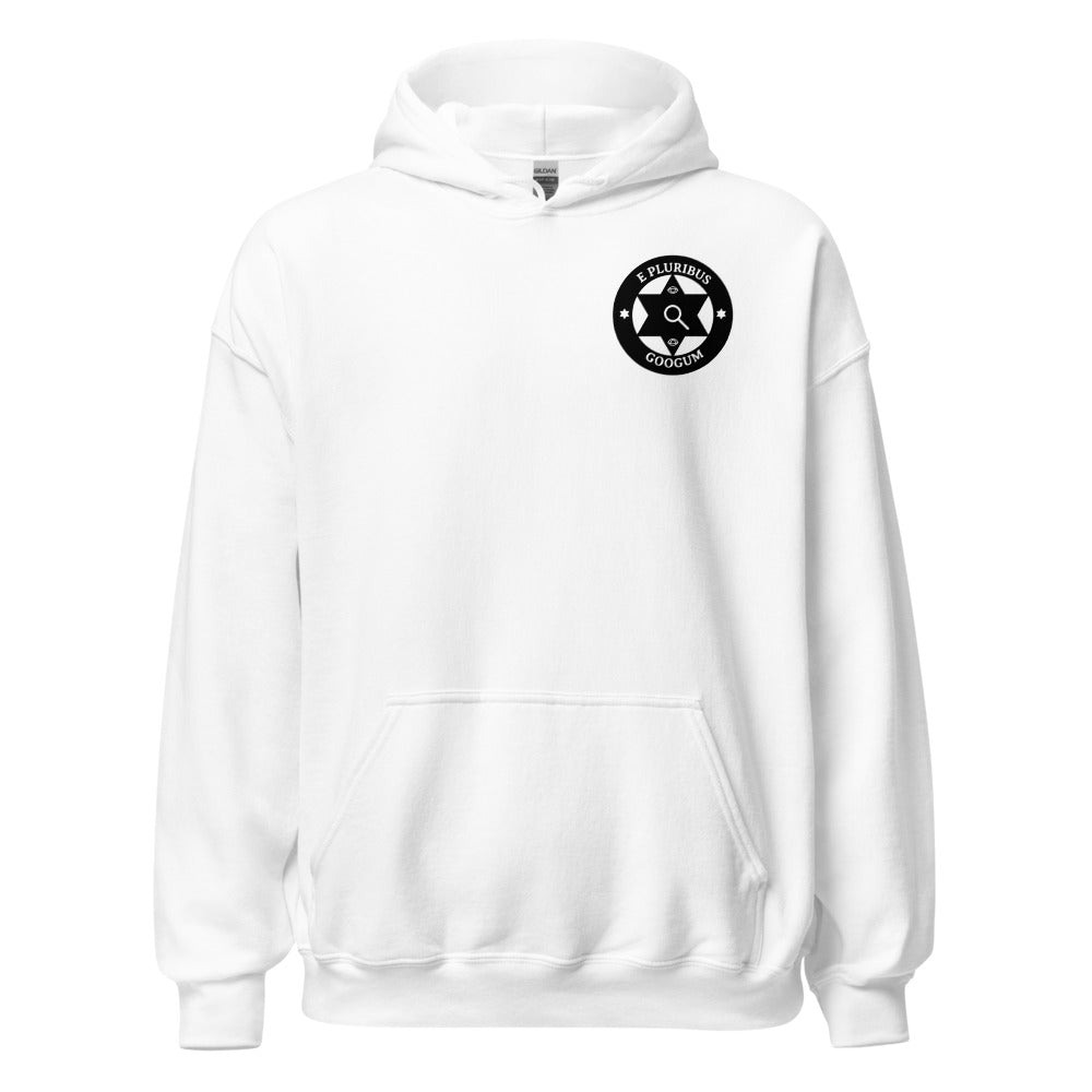 Miniminuteman - GOOGLEDEBUNKER White Hoodie – Crowdmade