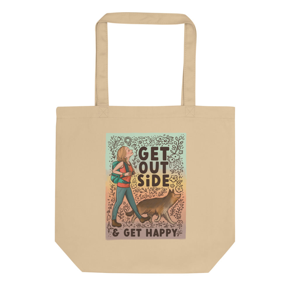 Get Outside & Get Happy Tote Bag