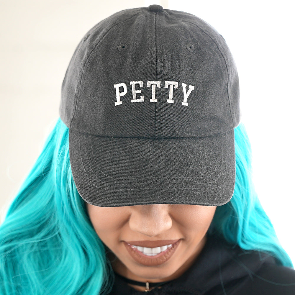 Petty Embroidered Black Hat