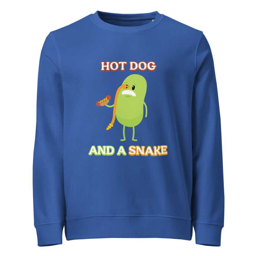 Hot Dog and a Snake (Mishap) - Unisex Organic Sweatshirt