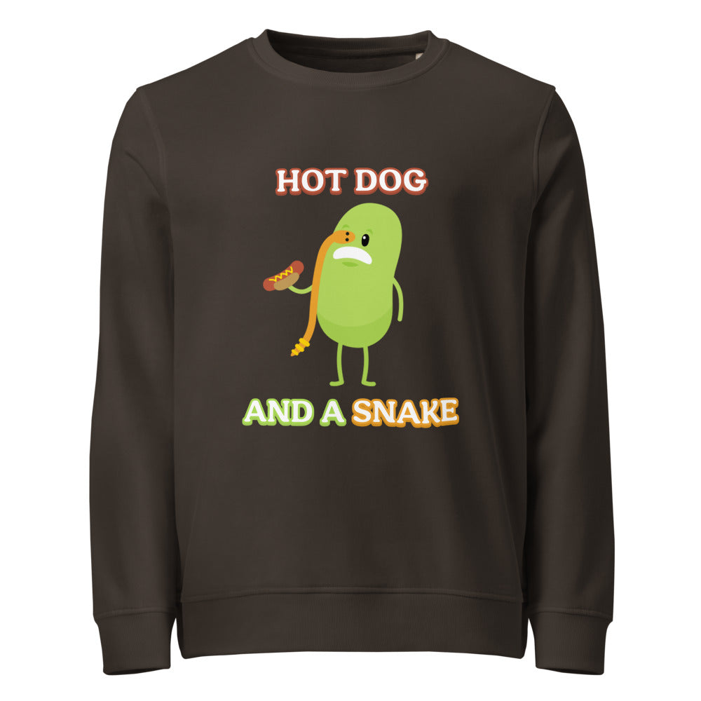 Hot Dog and a Snake (Mishap) - Unisex Organic Sweatshirt