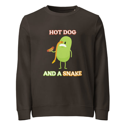 Hot Dog and a Snake (Mishap) - Unisex Organic Sweatshirt
