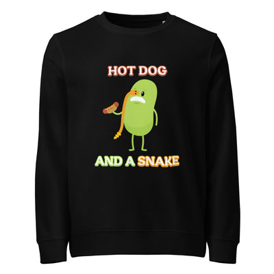 Hot Dog and a Snake (Mishap) - Unisex Organic Sweatshirt