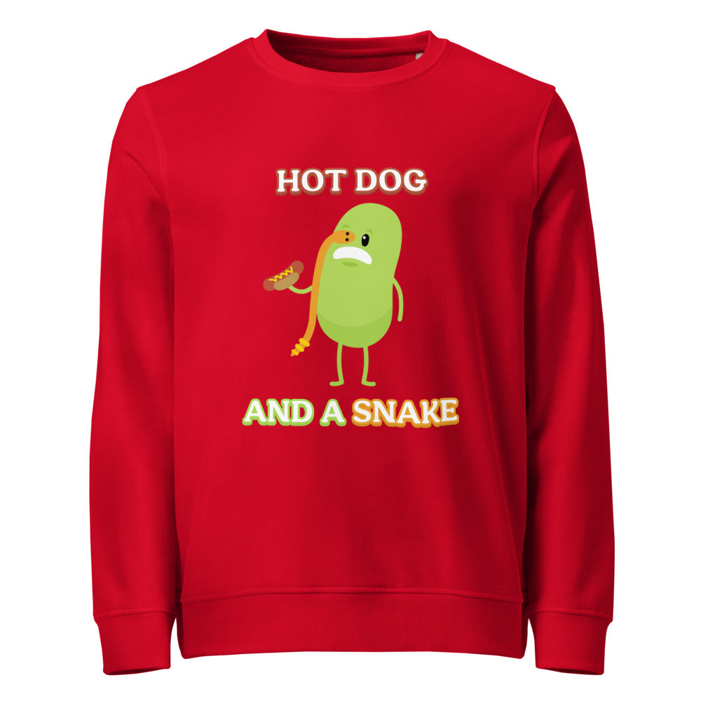 Hot Dog and a Snake (Mishap) - Unisex Organic Sweatshirt