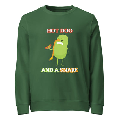 Hot Dog and a Snake (Mishap) - Unisex Organic Sweatshirt