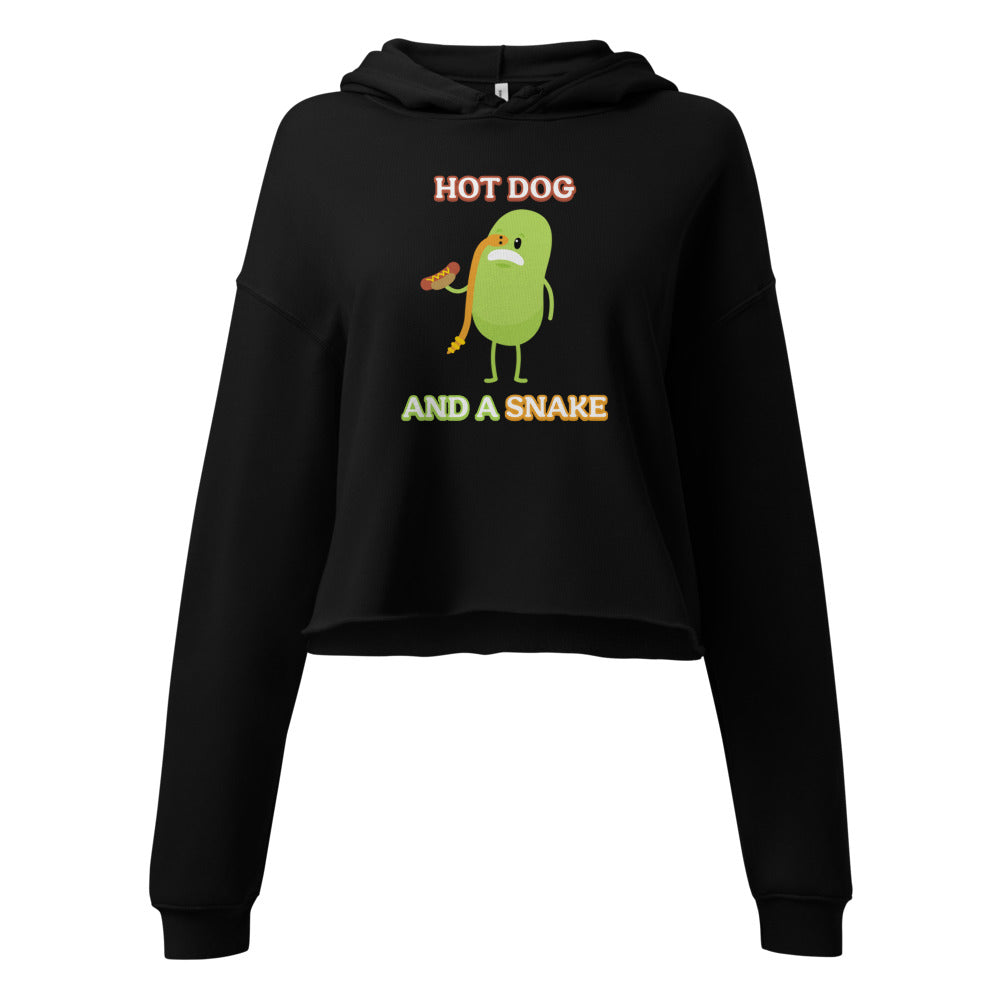Hot Dog and a Snake (Mishap) - Women's Cropped Hoodie