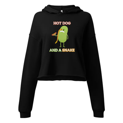 Hot Dog and a Snake (Mishap) - Women's Cropped Hoodie