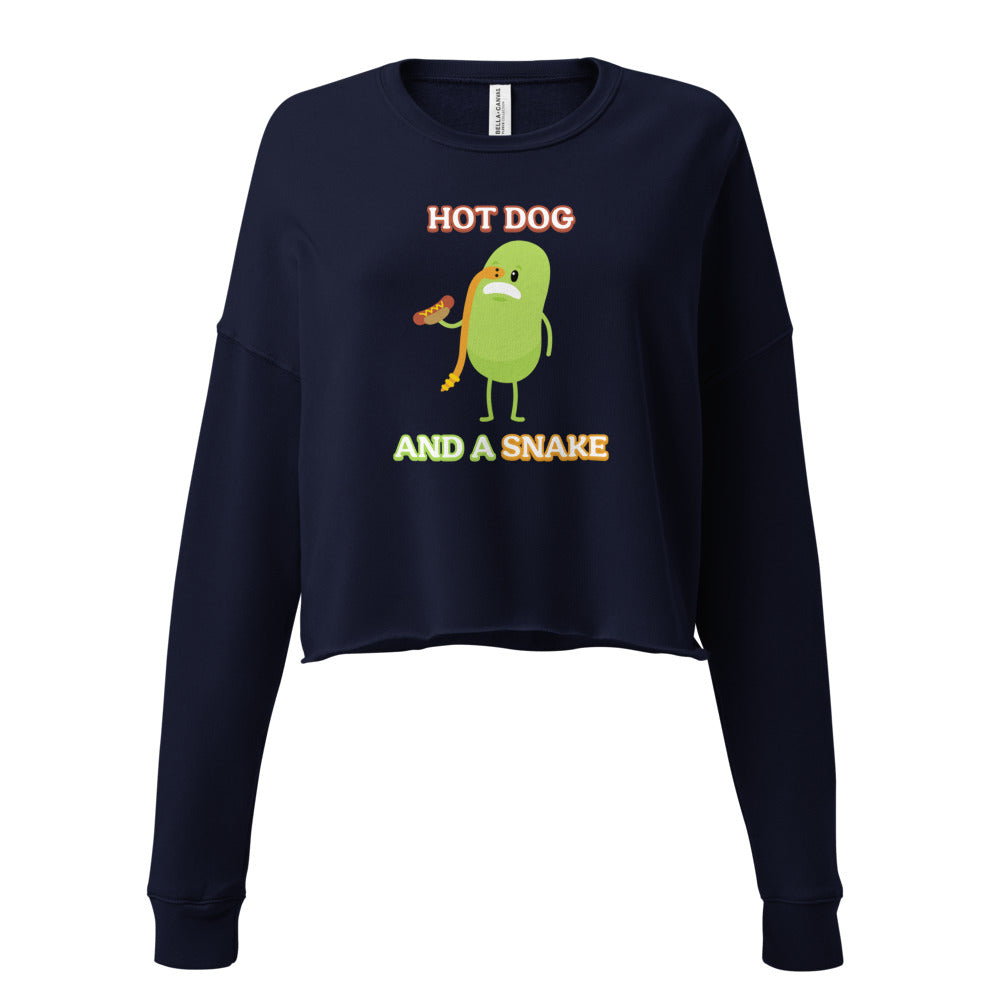Hot Dog and a Snake (Mishap) - Women's Cropped Sweatshirt