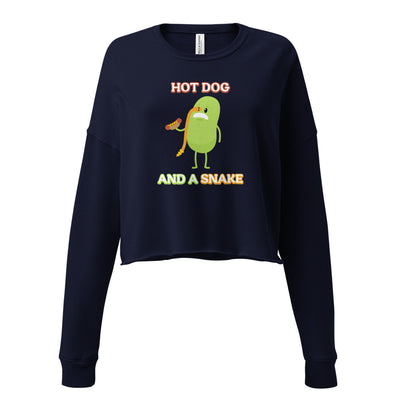 Hot Dog and a Snake (Mishap) - Women's Cropped Sweatshirt