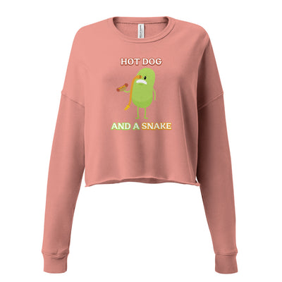 Hot Dog and a Snake (Mishap) - Women's Cropped Sweatshirt
