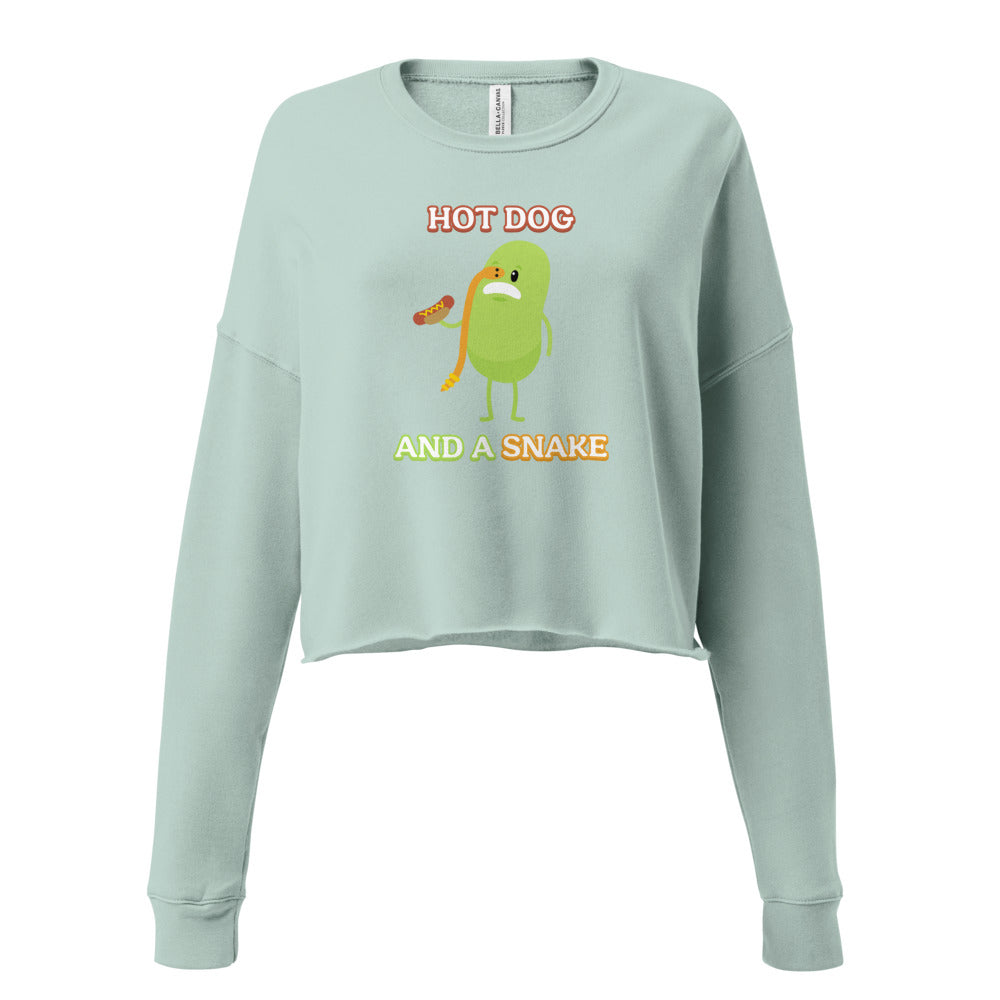 Hot Dog and a Snake (Mishap) - Women's Cropped Sweatshirt