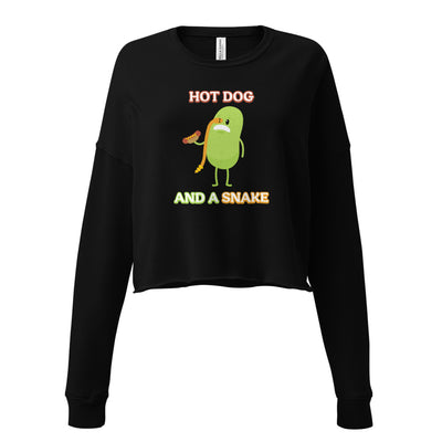 Hot Dog and a Snake (Mishap) - Women's Cropped Sweatshirt