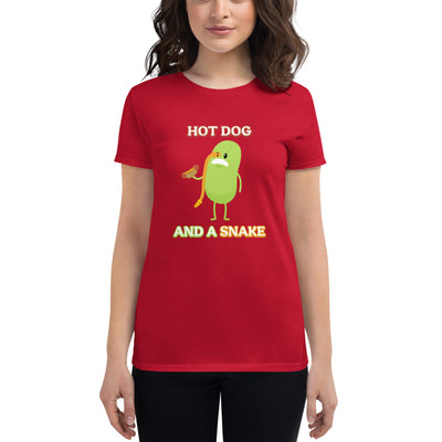 Hot Dog and a Snake (Mishap) - Women's Fashion Fit T-Shirt
