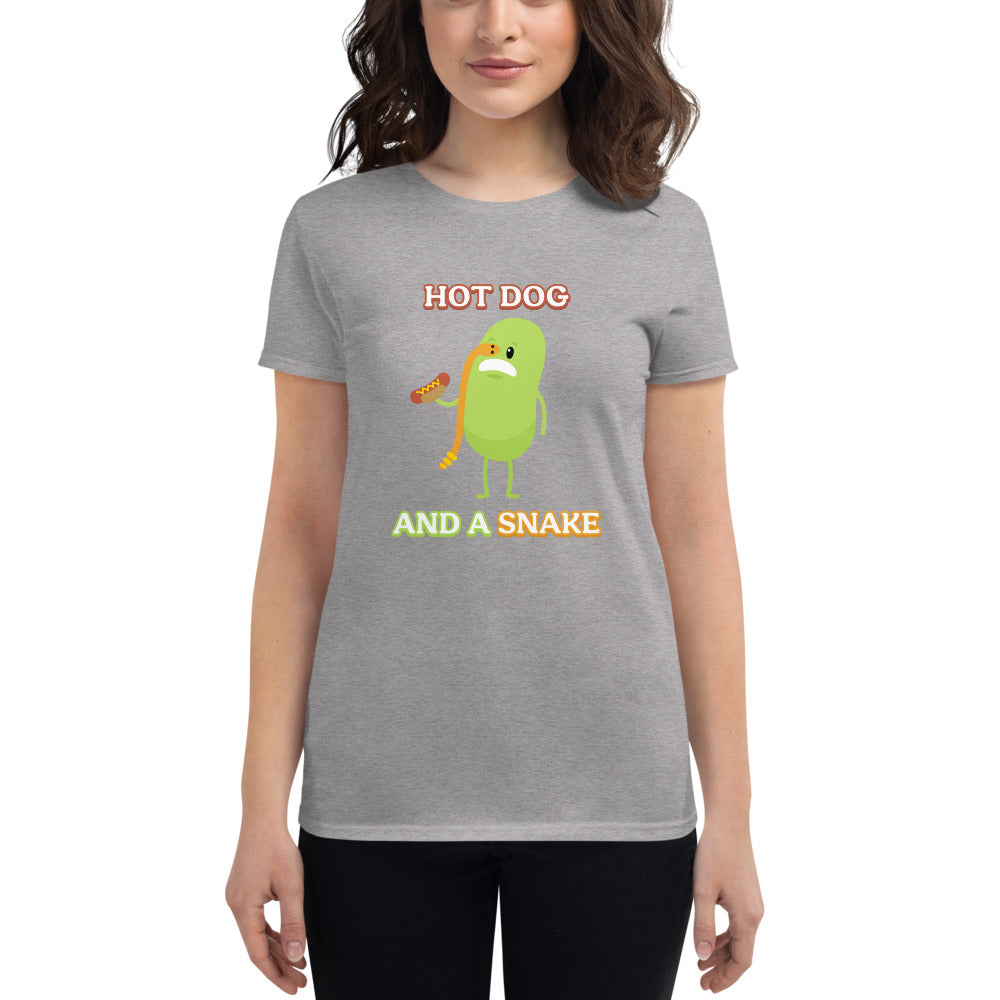 Hot Dog and a Snake (Mishap) - Women's Fashion Fit T-Shirt