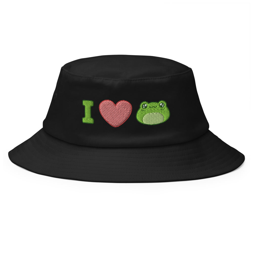 froggycrossing - I❤️🐸 Embroidered Bucket Hat – Crowdmade