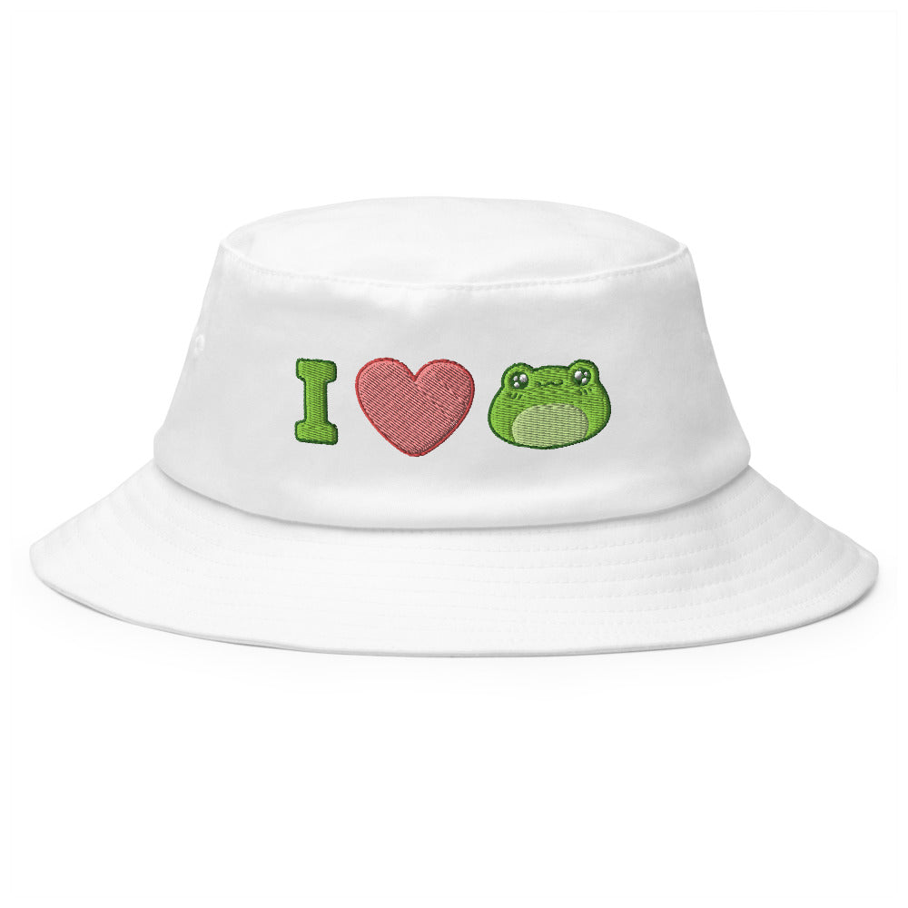 froggycrossing - I❤️🐸 Embroidered Bucket Hat – Crowdmade