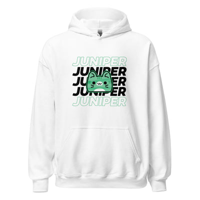 Juniper Black Text with Cat Hoodie