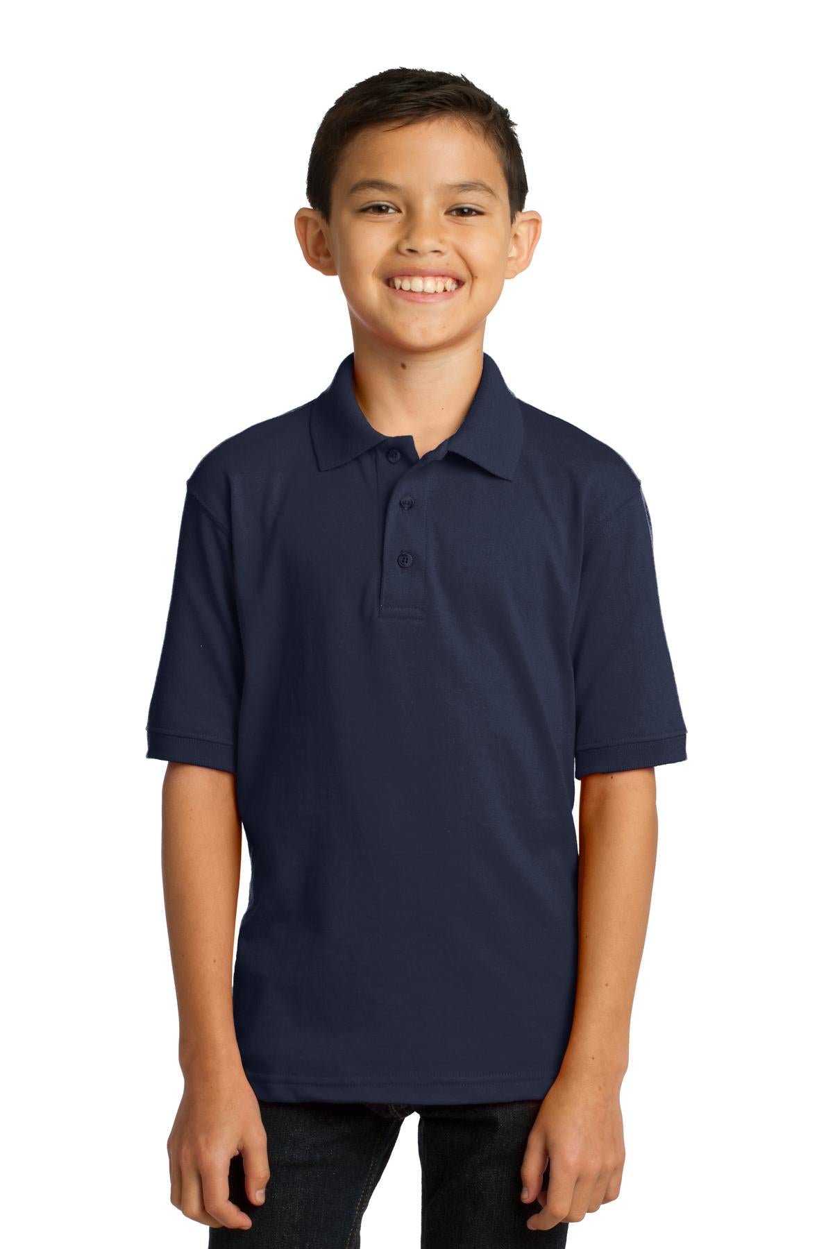 Port & Co™ Youth Core Blend Jersey Knit Polo. KP55Y