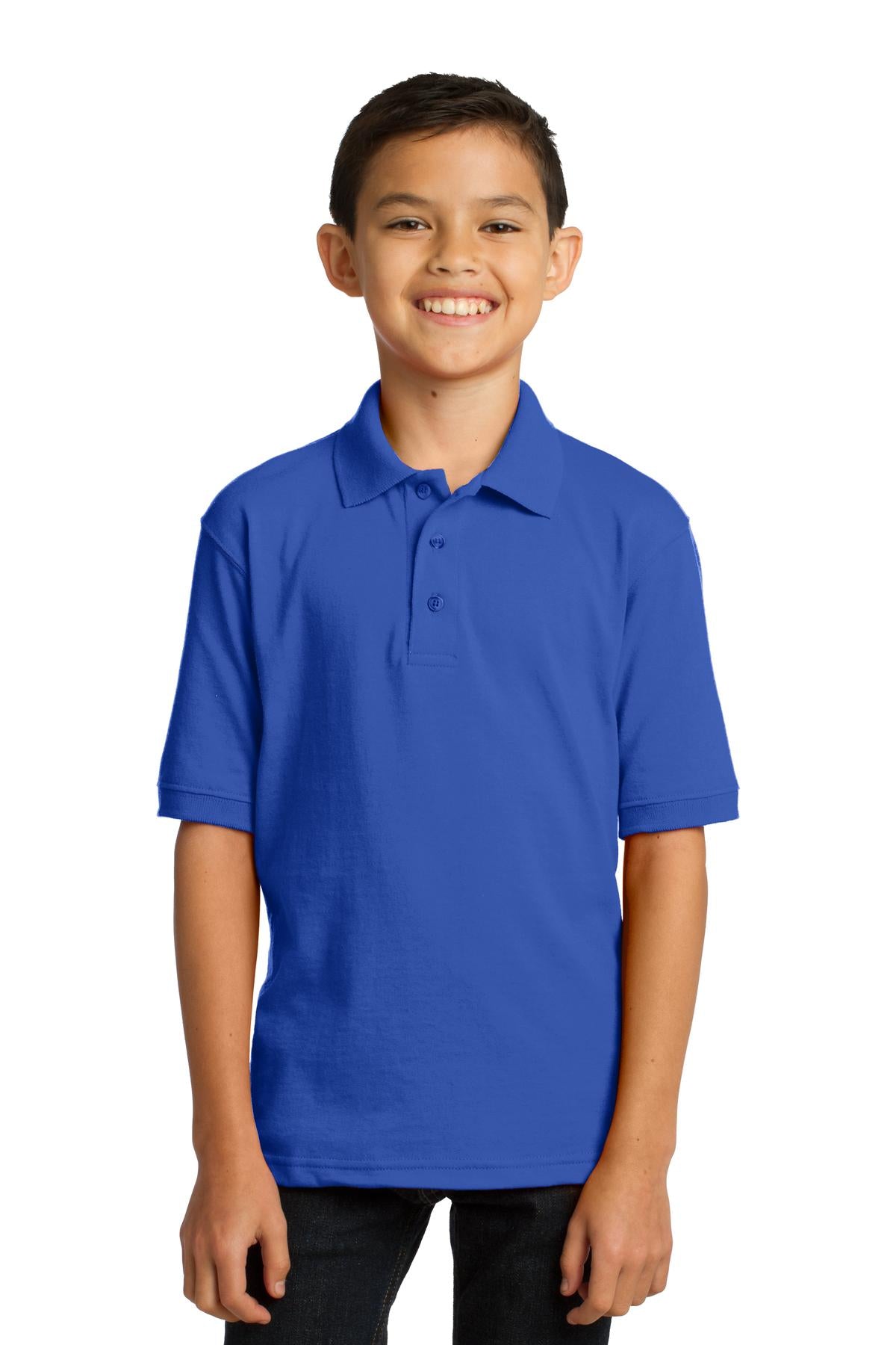 Port & Co™ Youth Core Blend Jersey Knit Polo. KP55Y