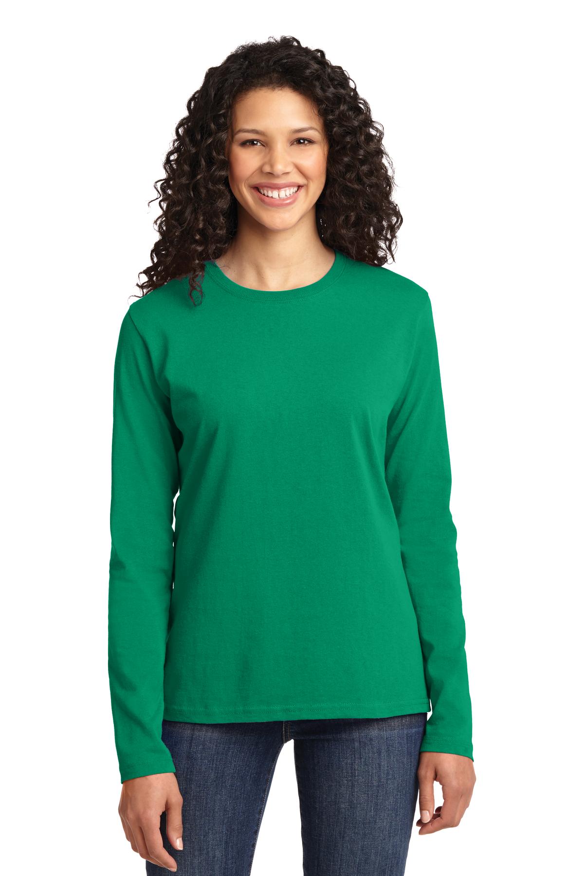 Port & Co™ Women's Long Sleeve Core Cotton Tee. LPC54LS