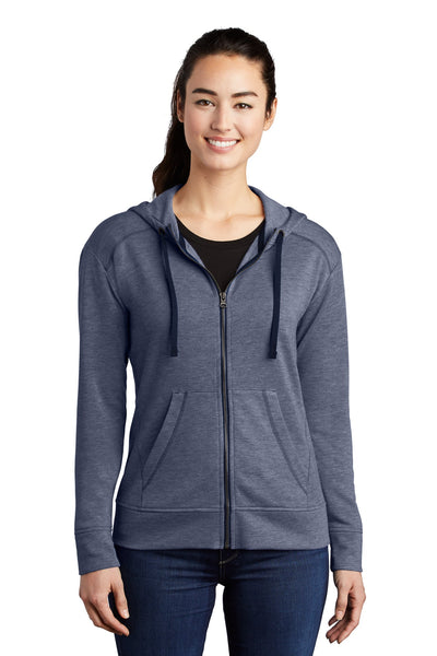 Sport-Tek Women's PosiCharge Tri-Blend Wicking Fleece Full-Zip Hooded Jacket LST293