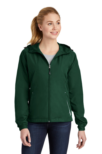 Sport-TekWomen's Colorblock Hooded Raglan Jacket. LST76