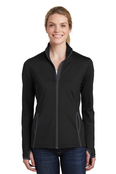 Sport-TekWomen's Sport-WickStretch Contrast Full-Zip Jacket.  LST853