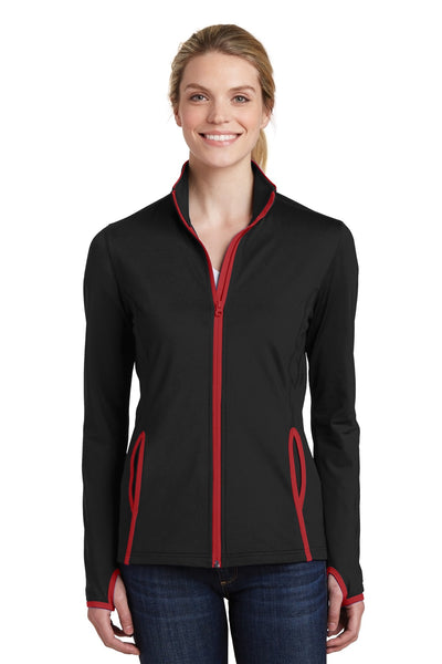 Sport-TekWomen's Sport-WickStretch Contrast Full-Zip Jacket.  LST853