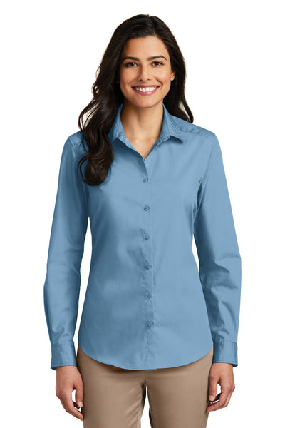 Port AuthorityWomen's Long Sleeve Carefree Poplin Shirt. LW100