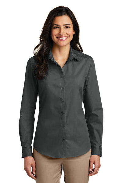 Port AuthorityWomen's Long Sleeve Carefree Poplin Shirt. LW100