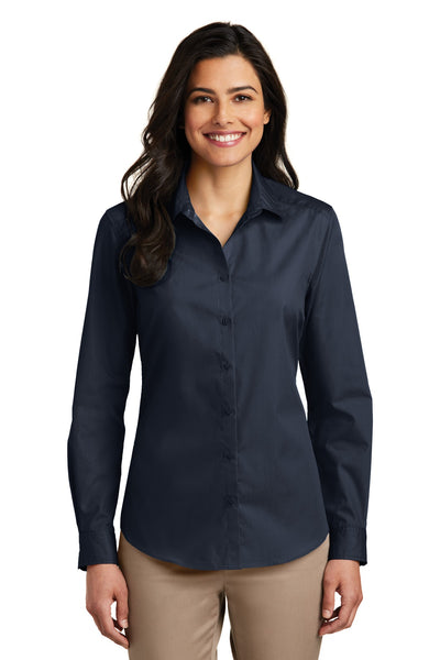Port AuthorityWomen's Long Sleeve Carefree Poplin Shirt. LW100