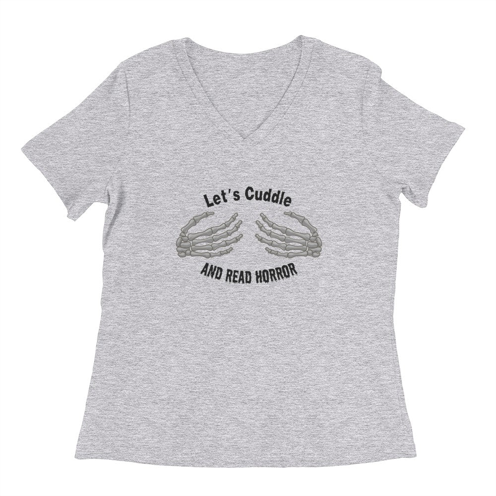 Let's Cuddle and Read Horror V-Neck