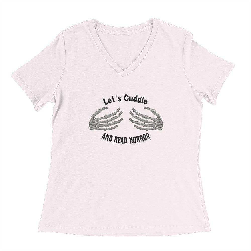 Let's Cuddle and Read Horror V-Neck