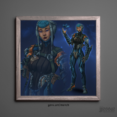 hex cards - aoi | warframe FANART | matte print