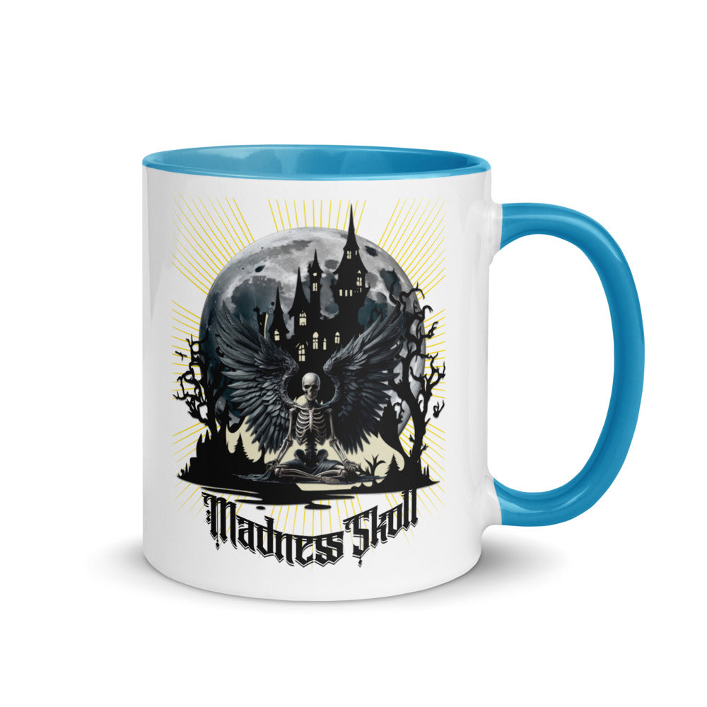 Mad White Ceramic Mug with Color Inside
