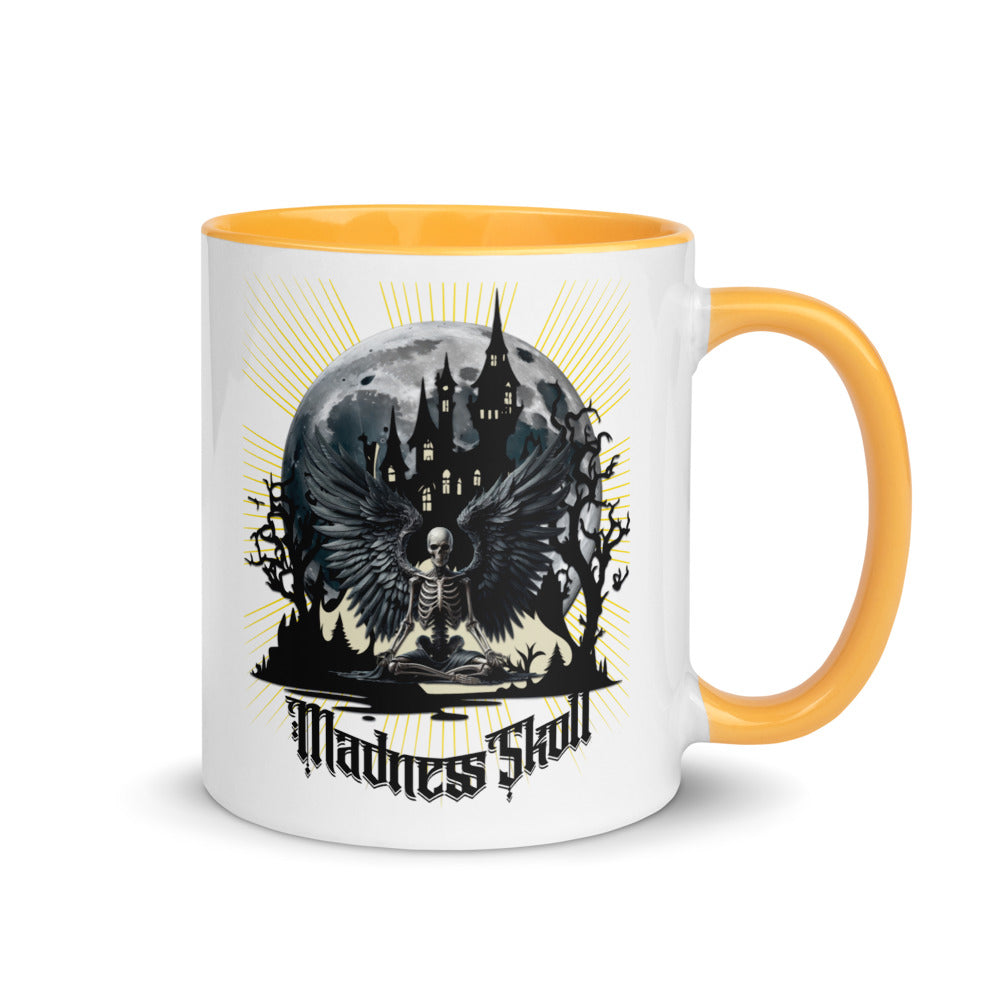 Mad White Ceramic Mug with Color Inside
