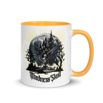 Mad White Ceramic Mug with Color Inside