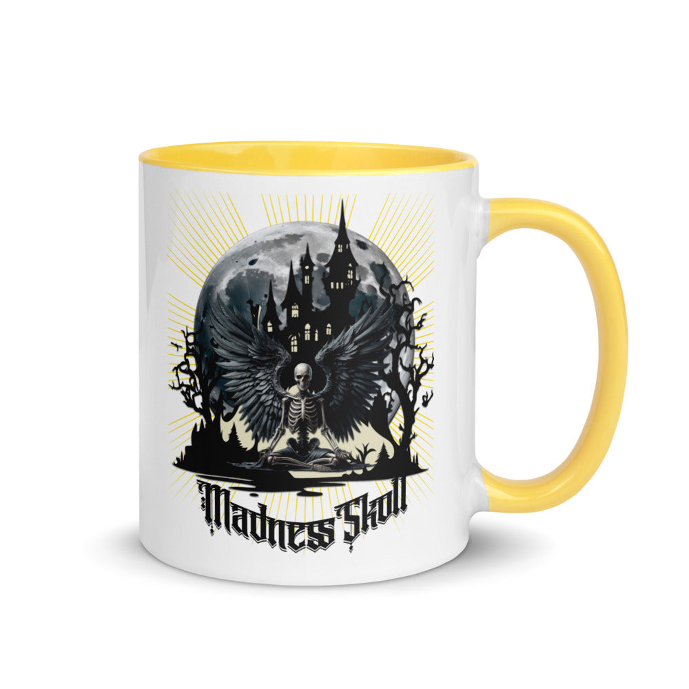 Mad White Ceramic Mug with Color Inside