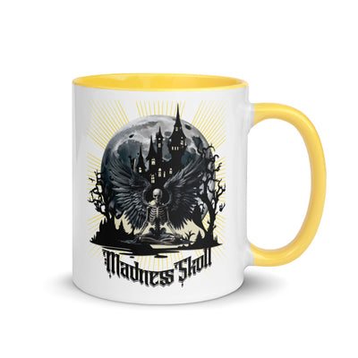 Mad White Ceramic Mug with Color Inside