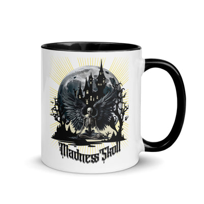 Mad White Ceramic Mug with Color Inside
