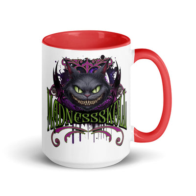 Mad White Ceramic Mug with Color Inside