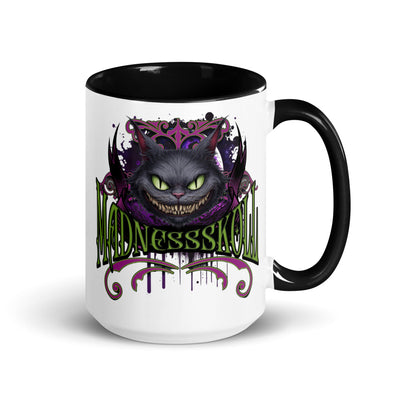Mad White Ceramic Mug with Color Inside