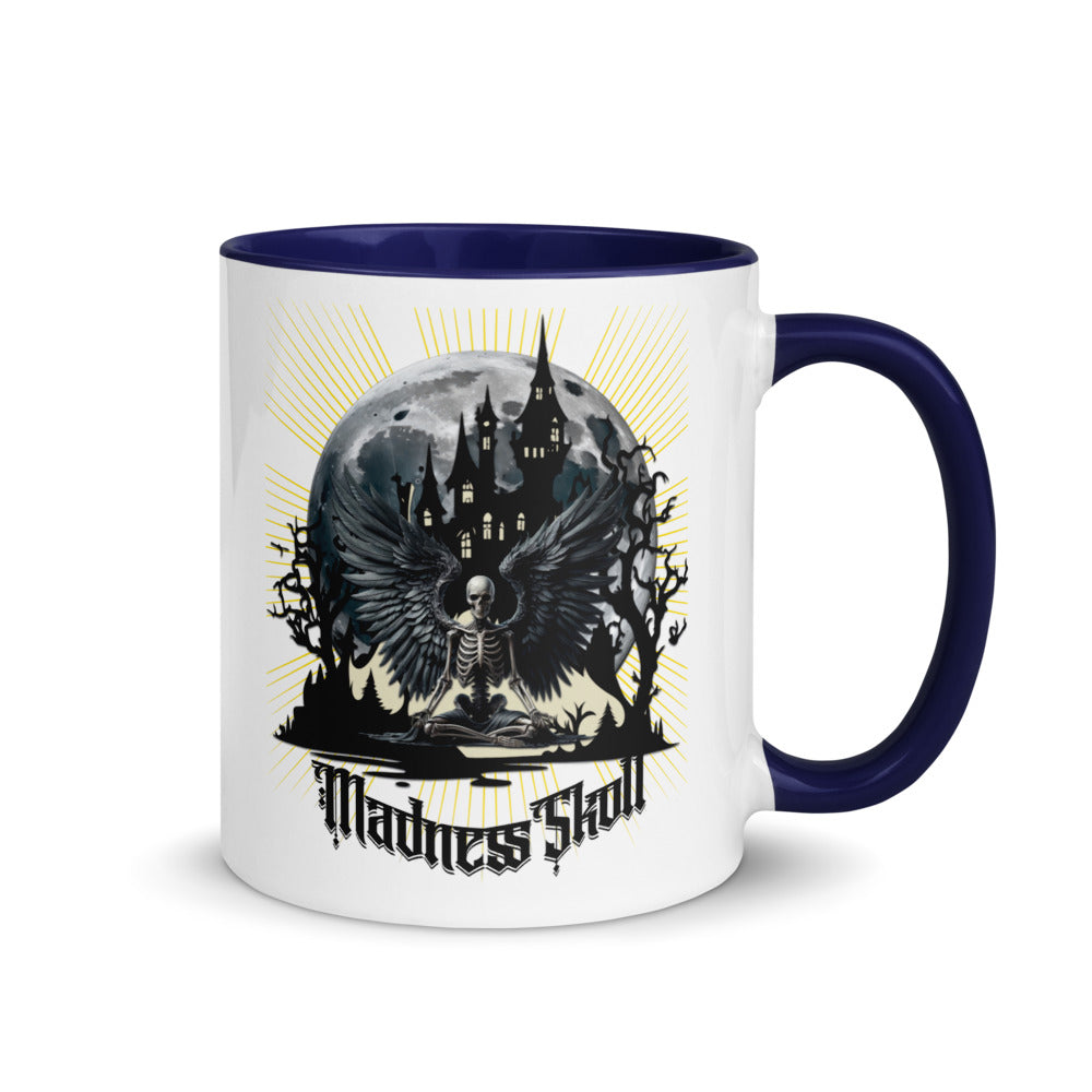 Mad White Ceramic Mug with Color Inside